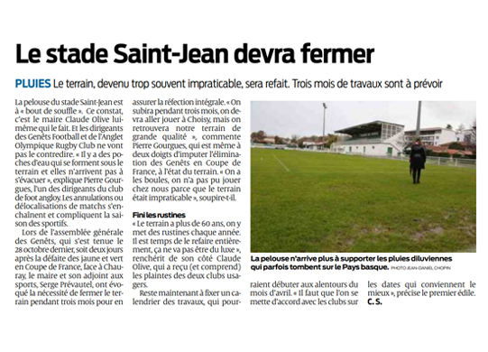 LE STADE SAINT JEAN DEVRA FERMER