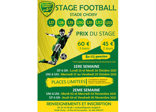 STAGE DE FOOTBALL