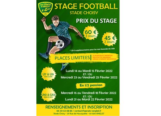 STAGE DE FOOTBALL - FEVRIER 2022