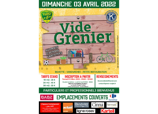 VIDE GRENIER - PARKING COUVERT CENTRE COMMERCIAL BAB 2